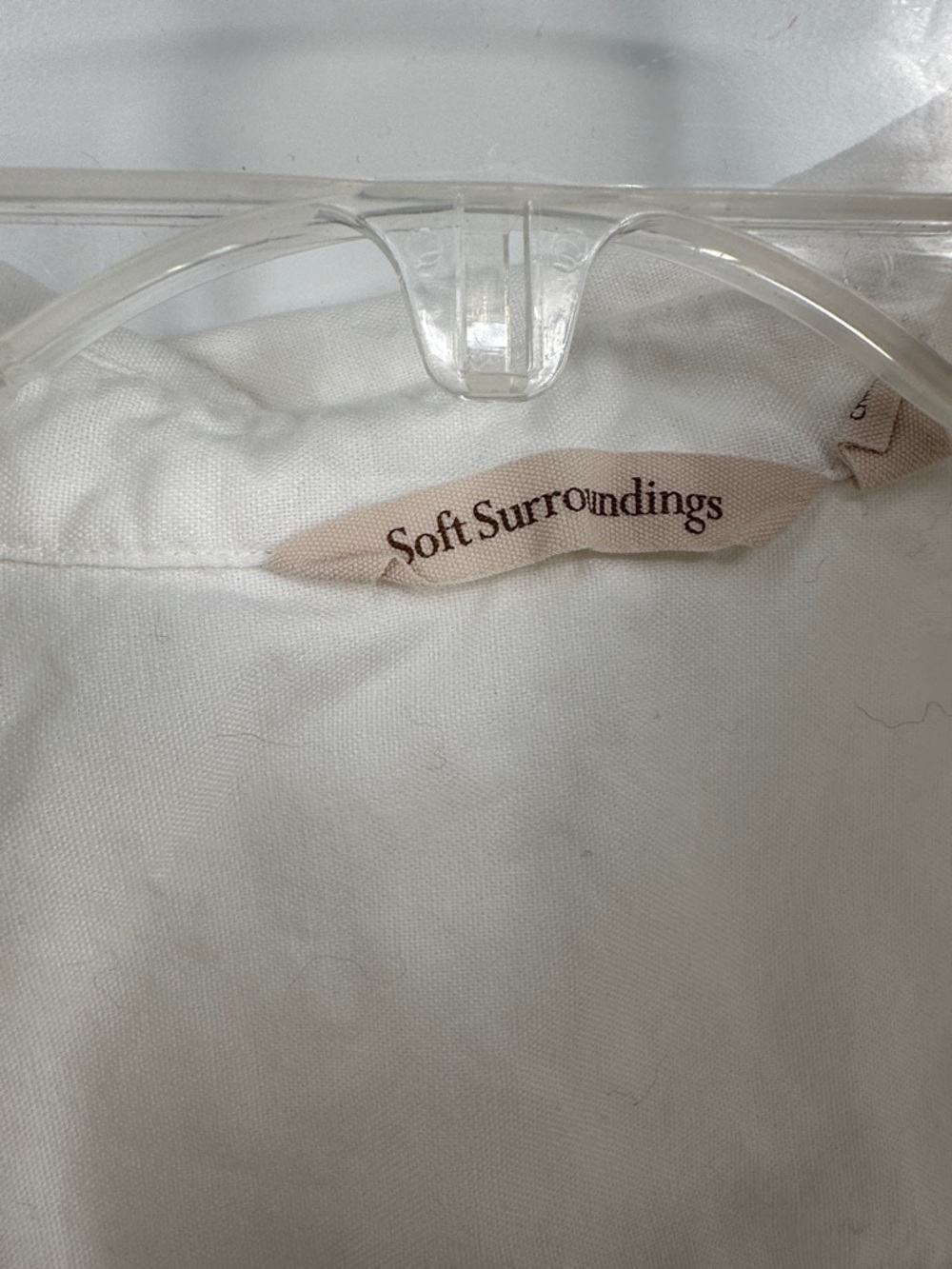 Soft Surroundings White Cotton Pullover Tunic Shirt - Picture 2 of 6